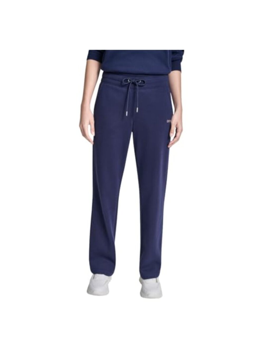 Metallic Bubble Logo Wide Leg Fleece Sweatpants with Pockets